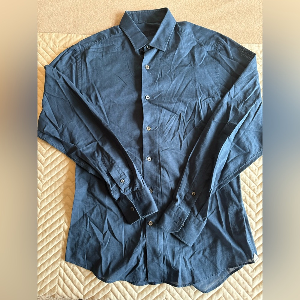 Lanvin Blue Button-Up Shirt